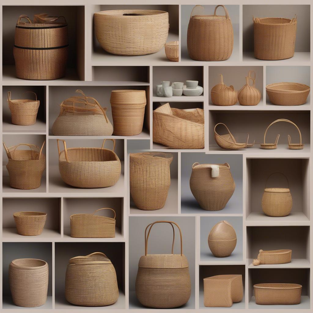 Handmade Rattan Baskets in Variety of Styles