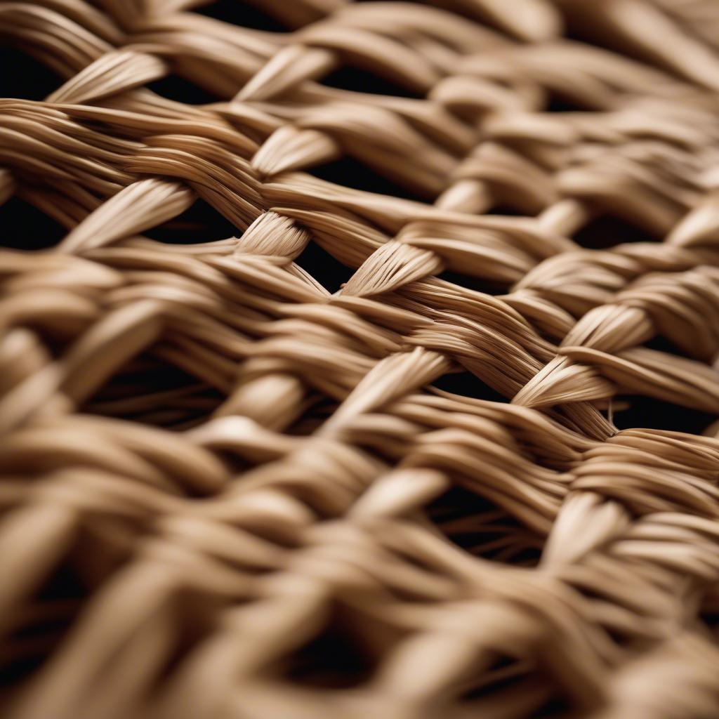 Close Up of a Handmade Wicker Frame