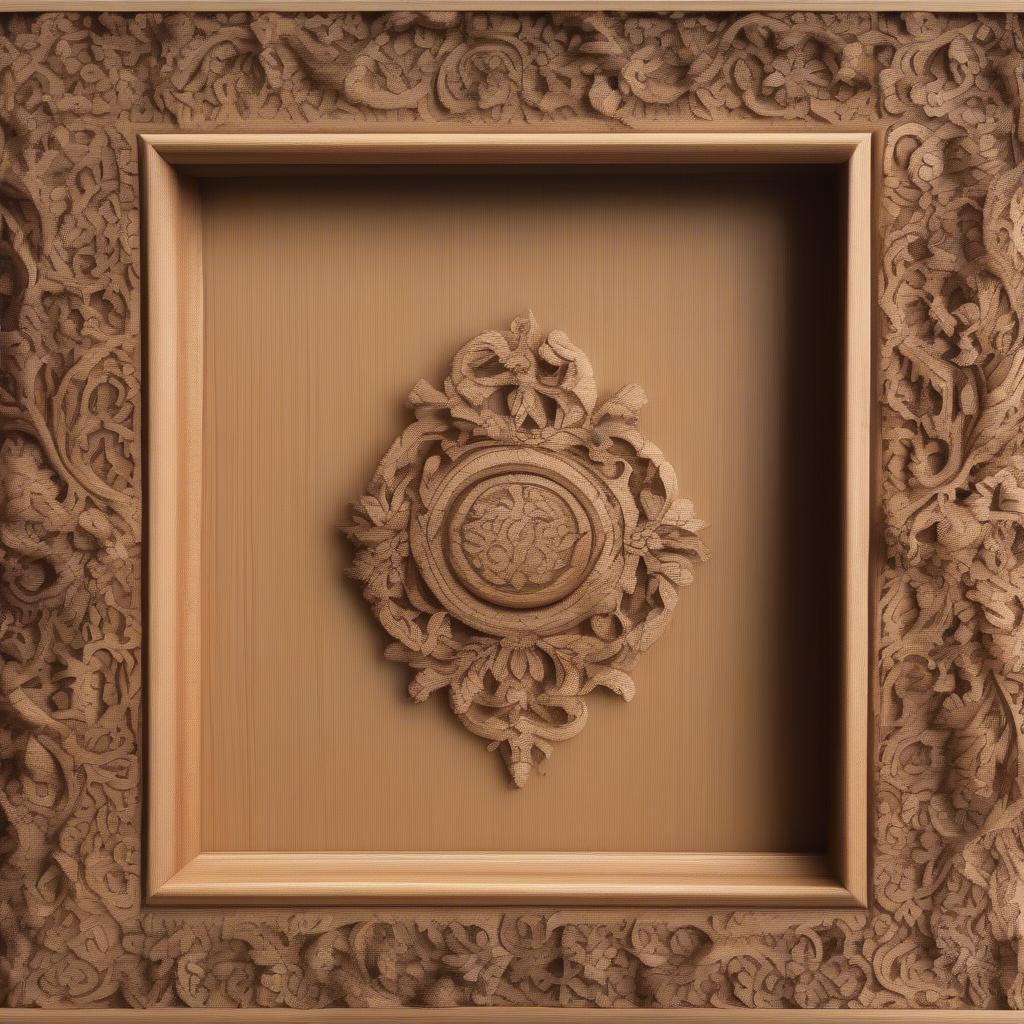 Handmade Wooden Picture Frame with Picture on Wood