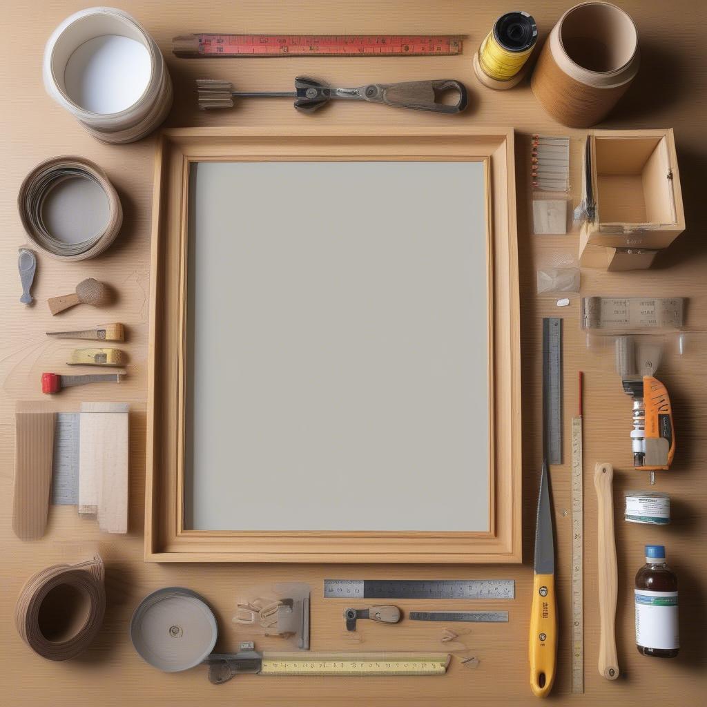 Tools and Materials for Handmade Wooden Picture Frames