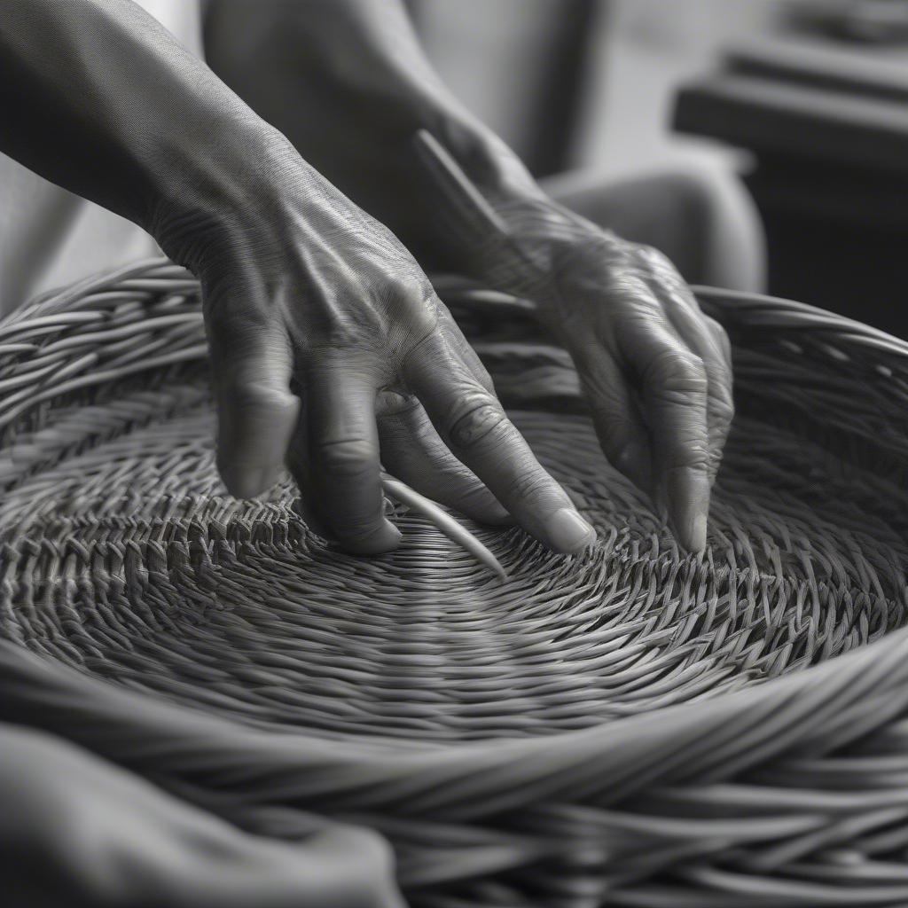 Handwoven wicker basket representing enduring love