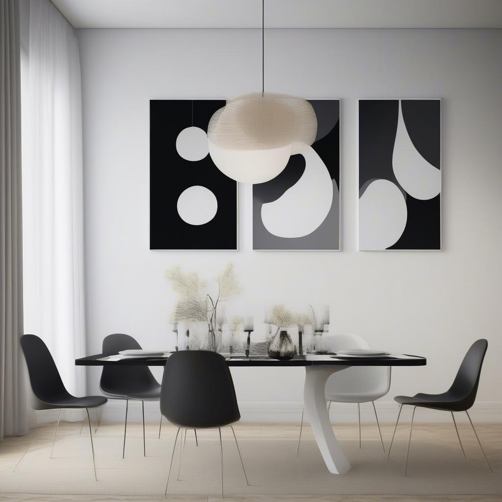 Hanging Canvas Art in a Dining Room