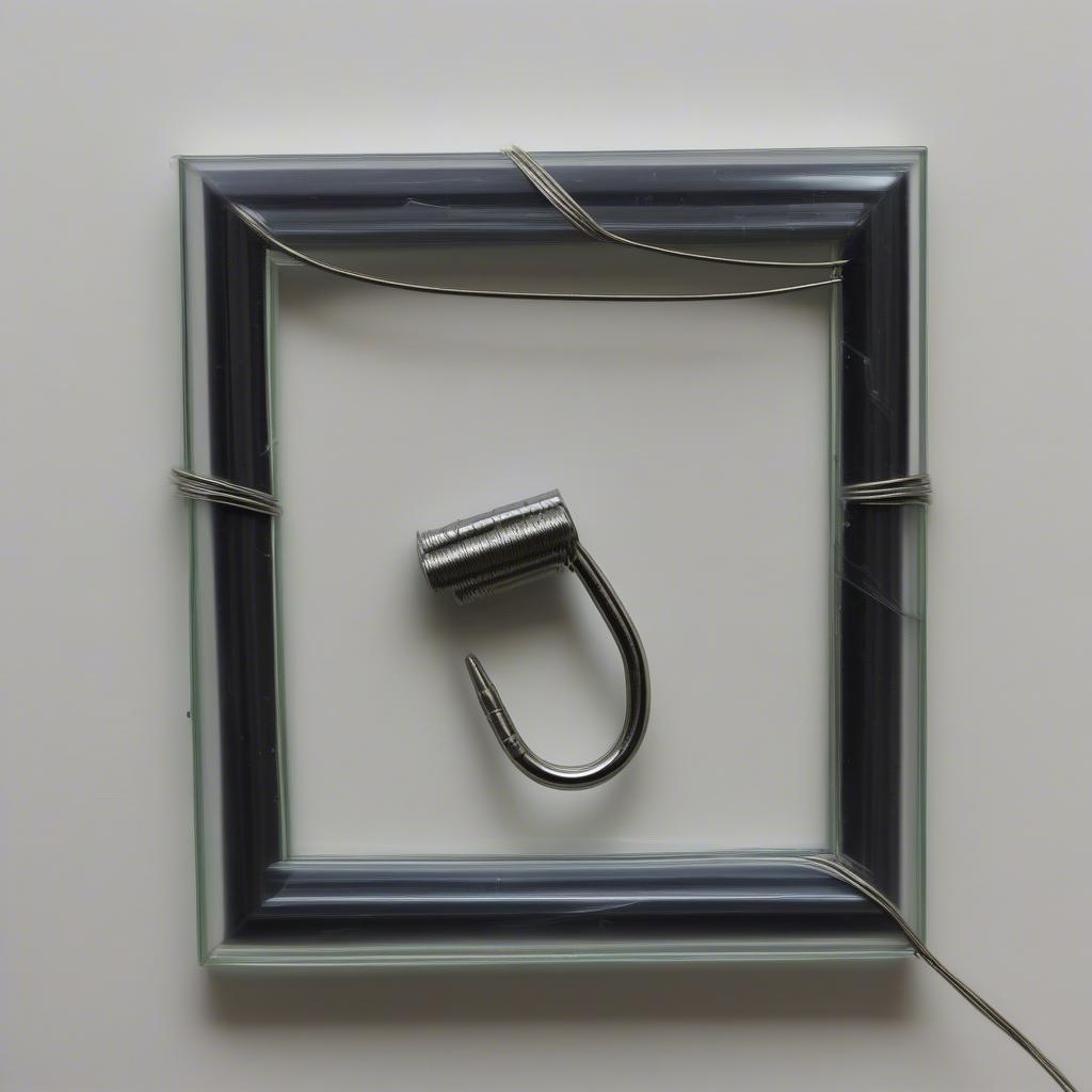 Hanging Glass Frames Using Wire and Hooks