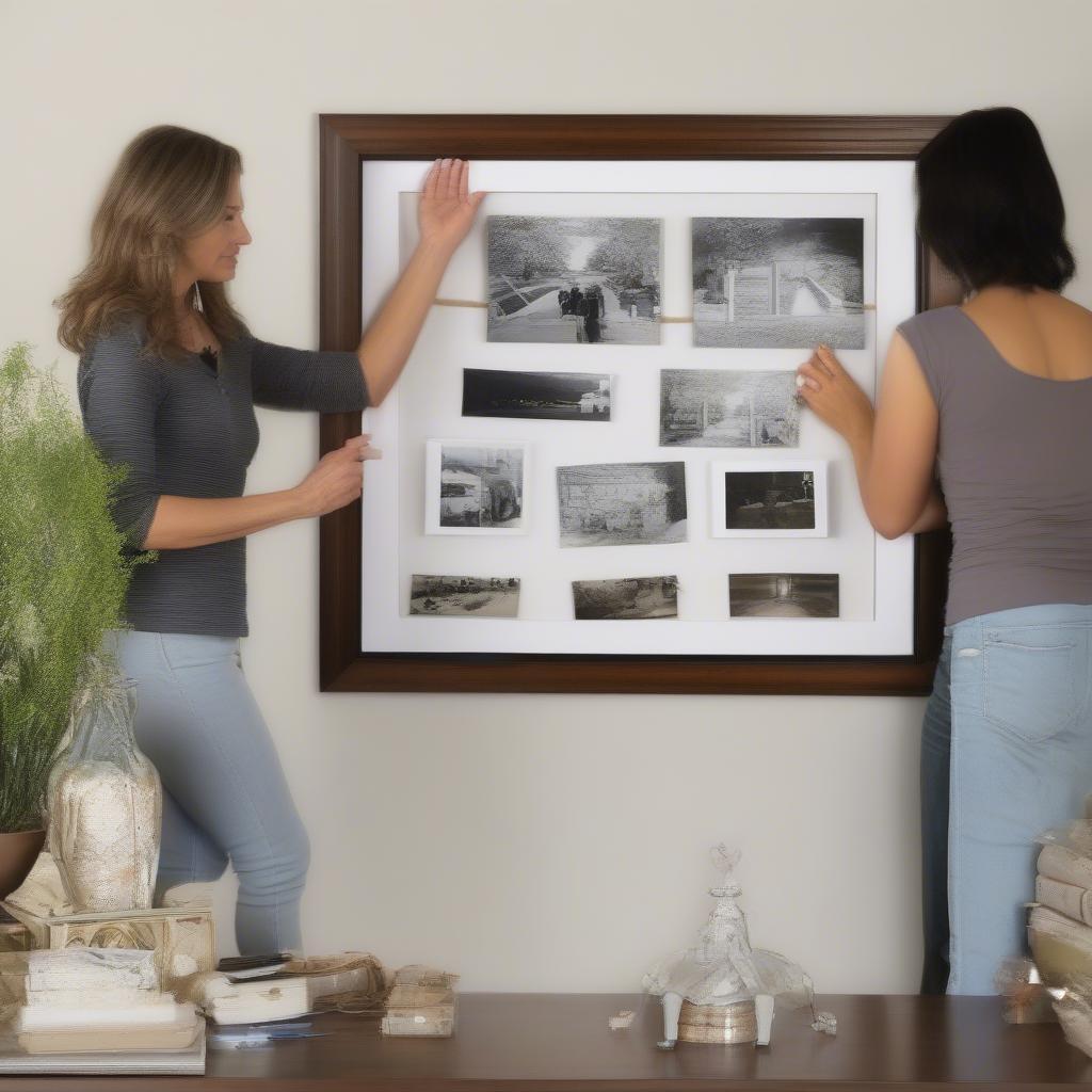 Hanging a Large Collage Picture Frame Correctly