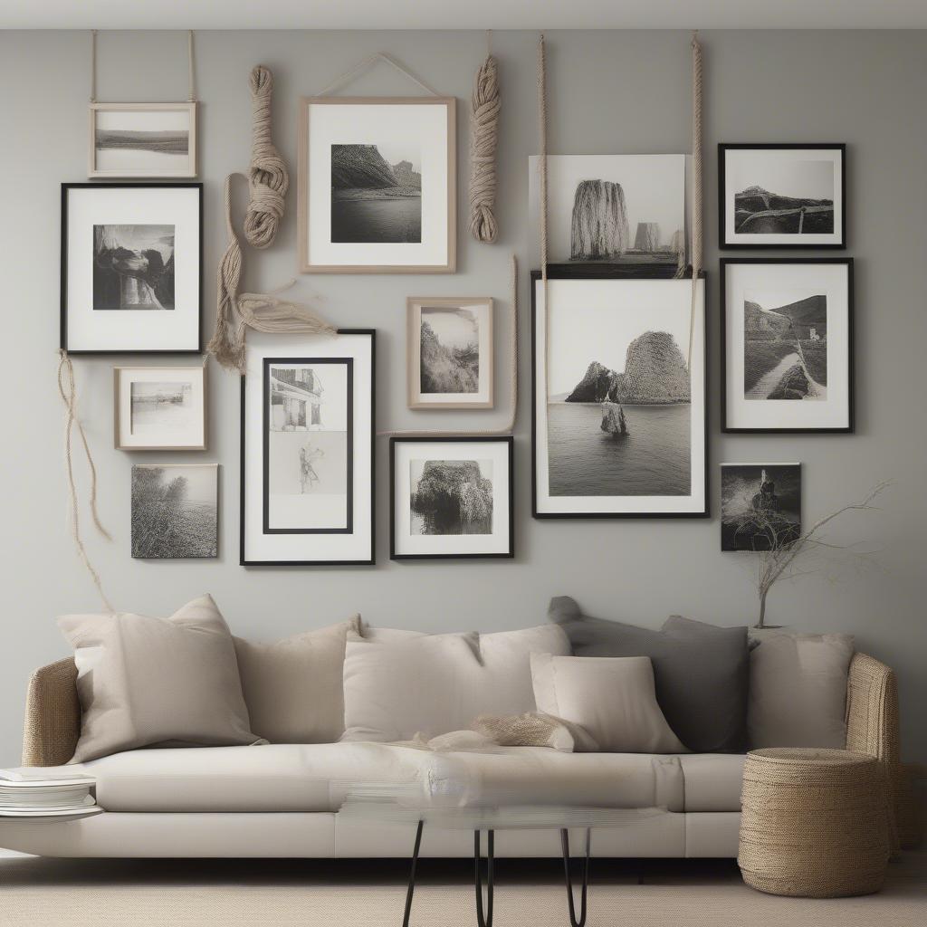 Styling with Hanging Rope Pictures