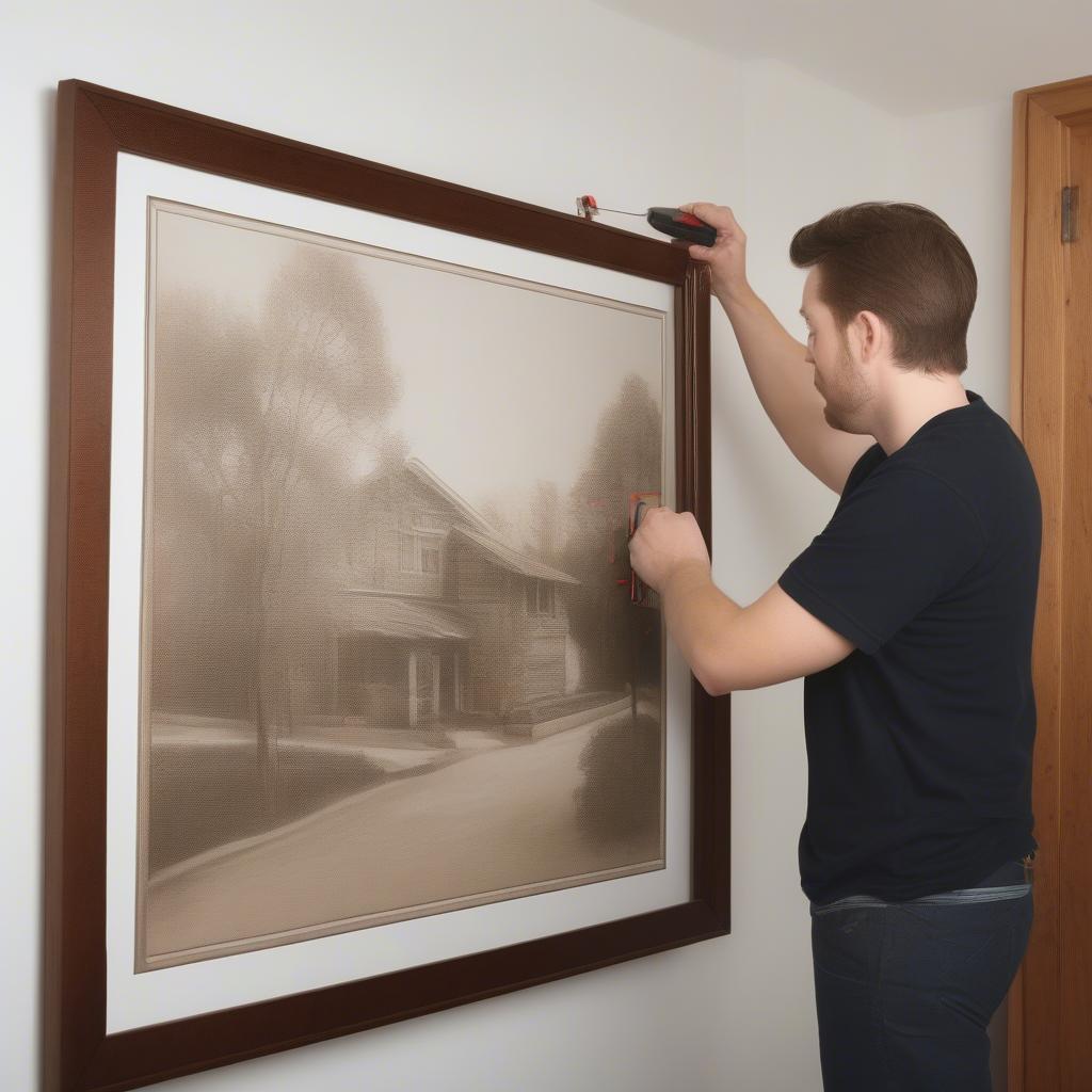 Hanging a Wood Framed Picture