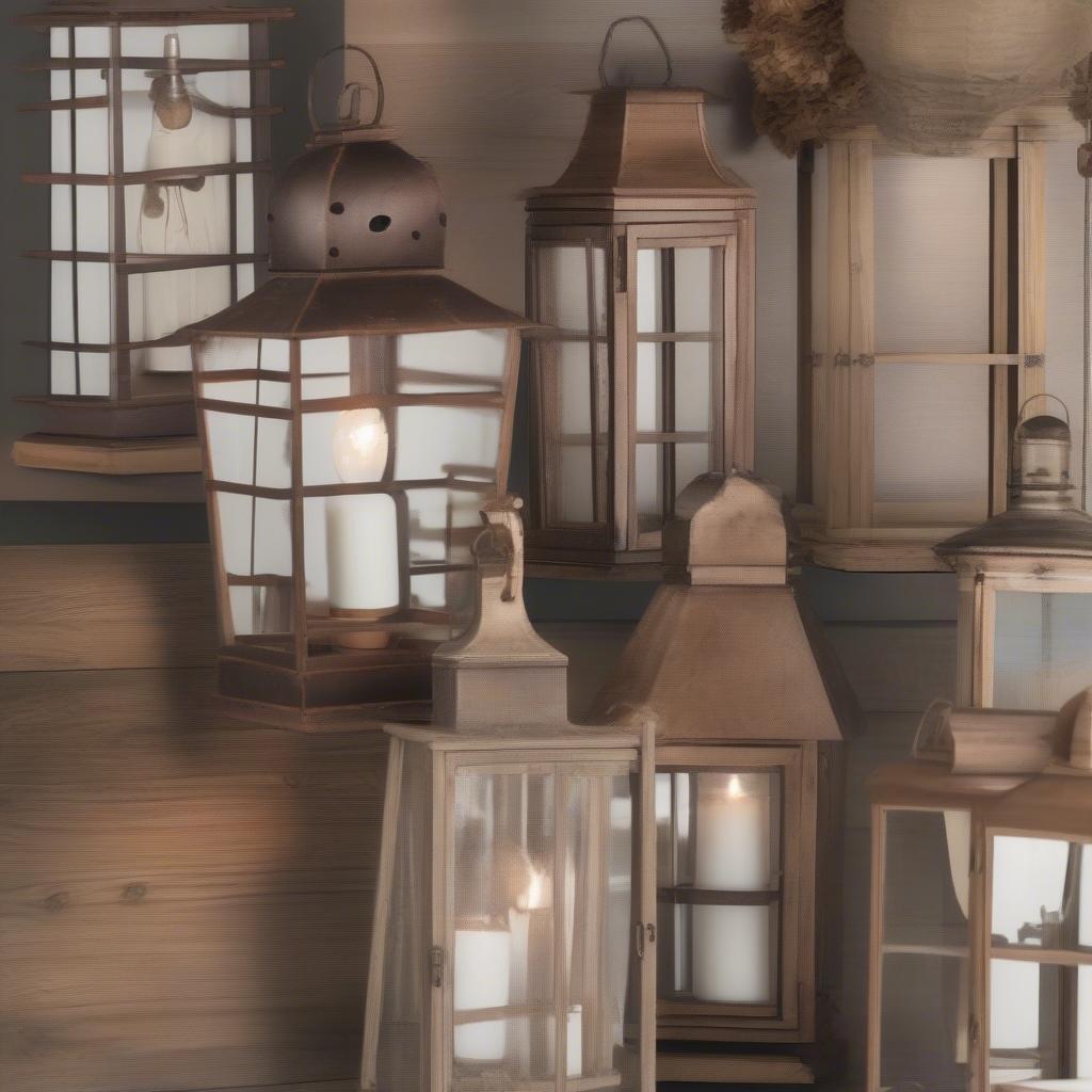 Different Styles of Hanging Wood Lanterns