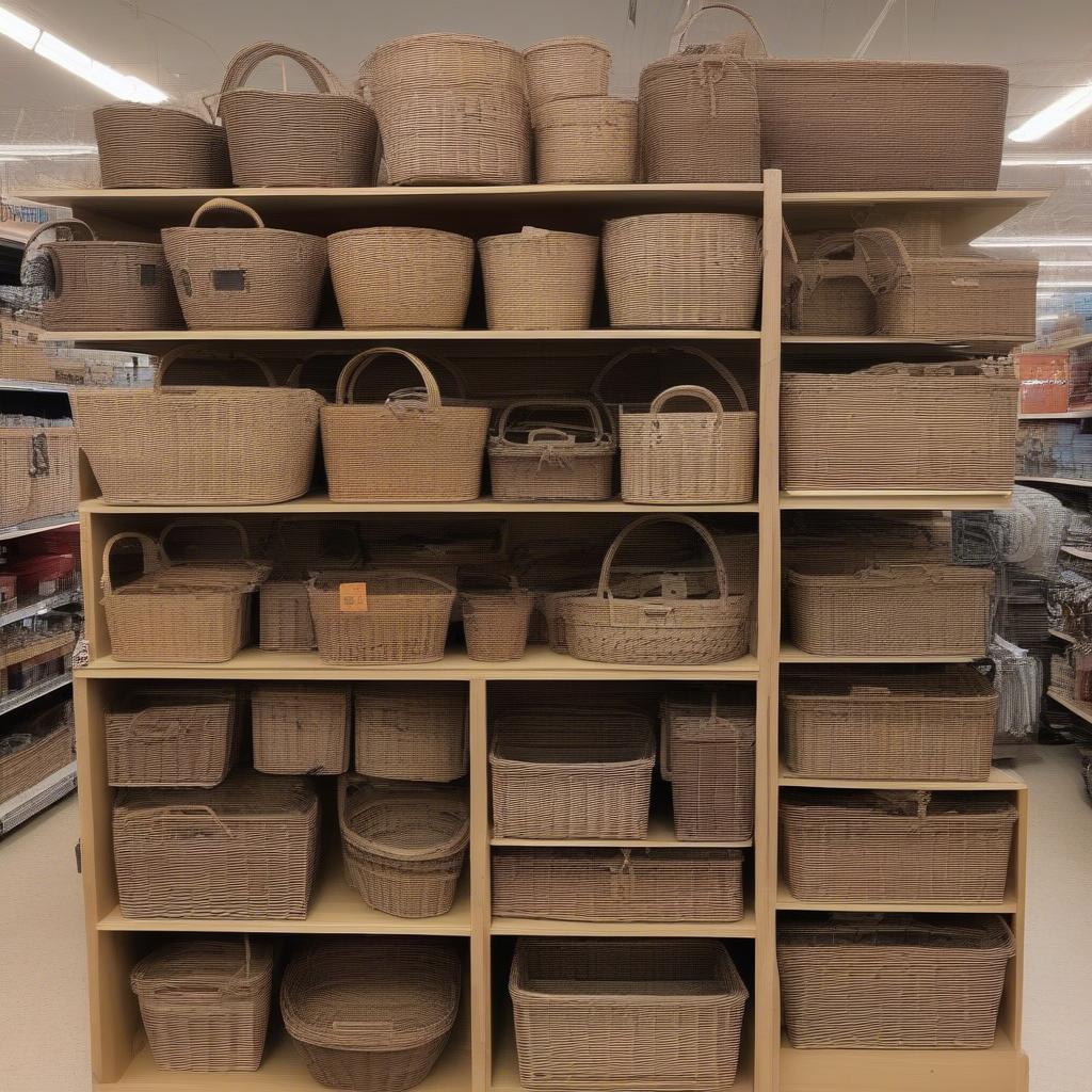 Wicker Baskets at a Hardware Store in Gilmer, Texas