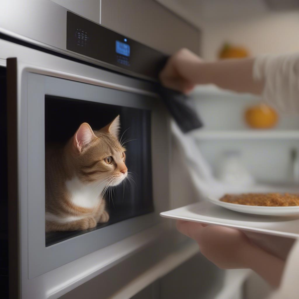 Heating a Cat Warmie in Microwave