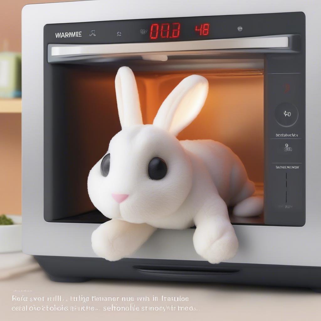 Heating Warmies Bunny in Microwave