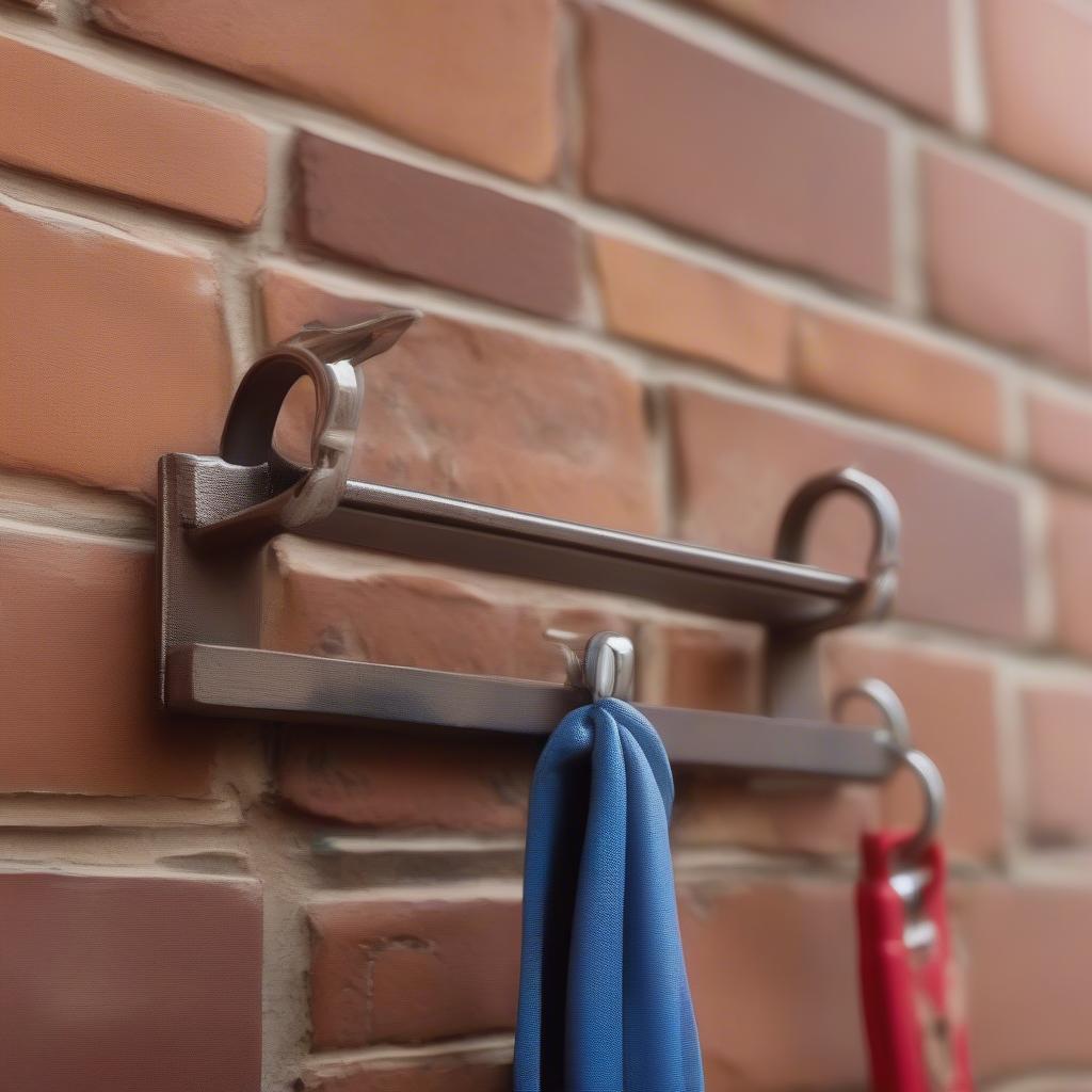 Heavy-Duty Picture Hooks on a Brick Wall