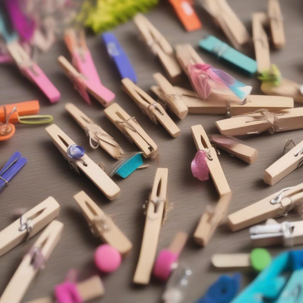 Variety of Hobby Lobby Mini Clothespins