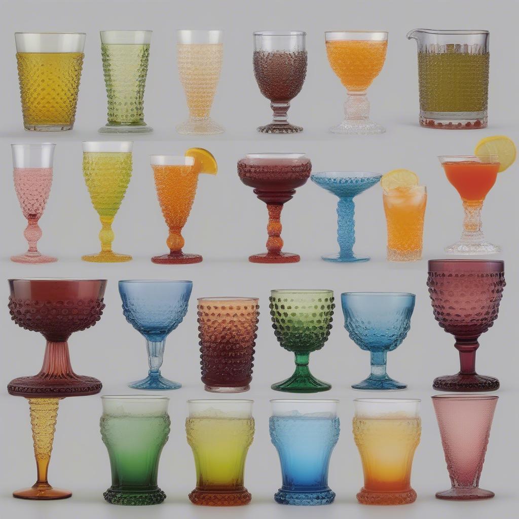 Hobnail Glasses in Different Settings