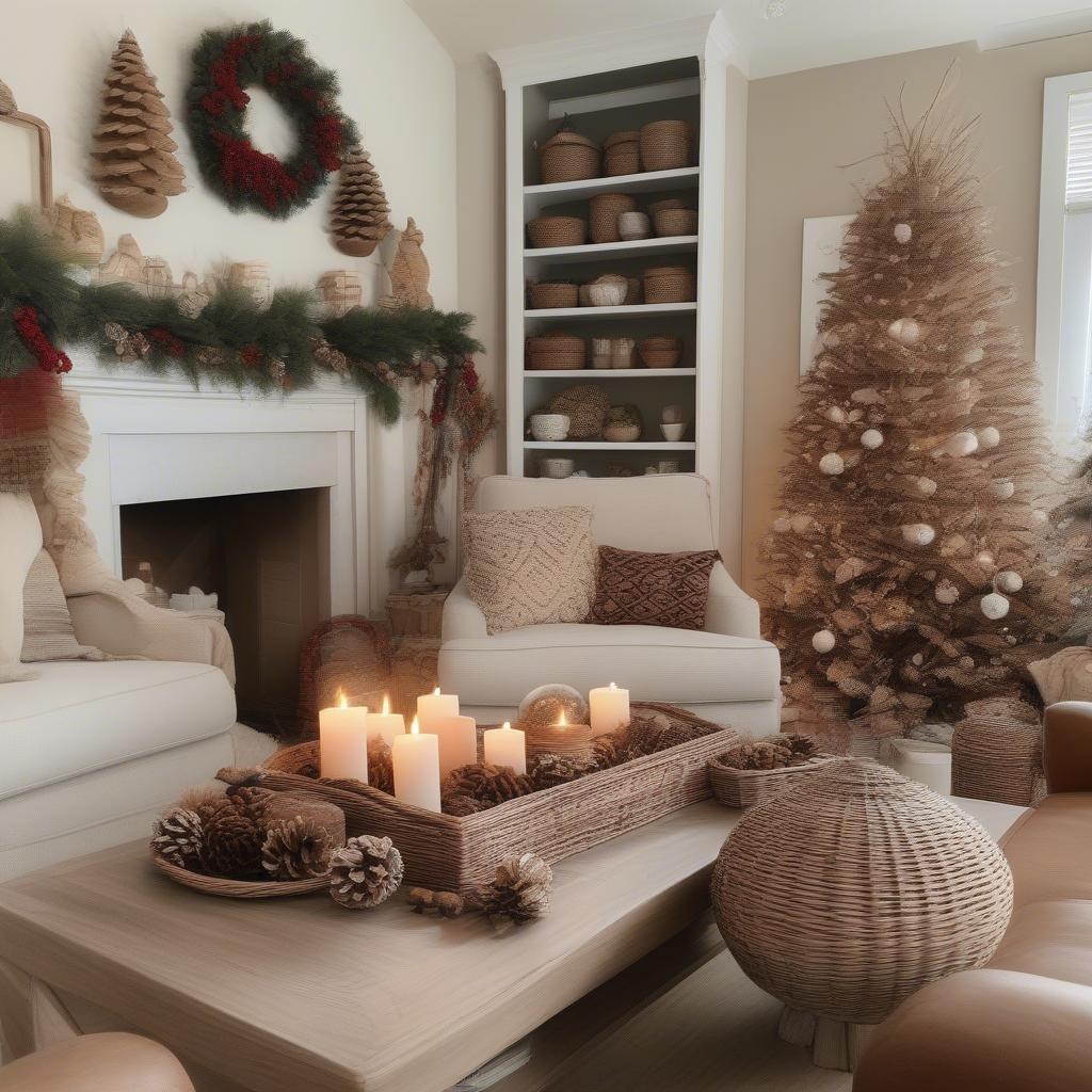 Holiday Decor with Wicker and Rattan