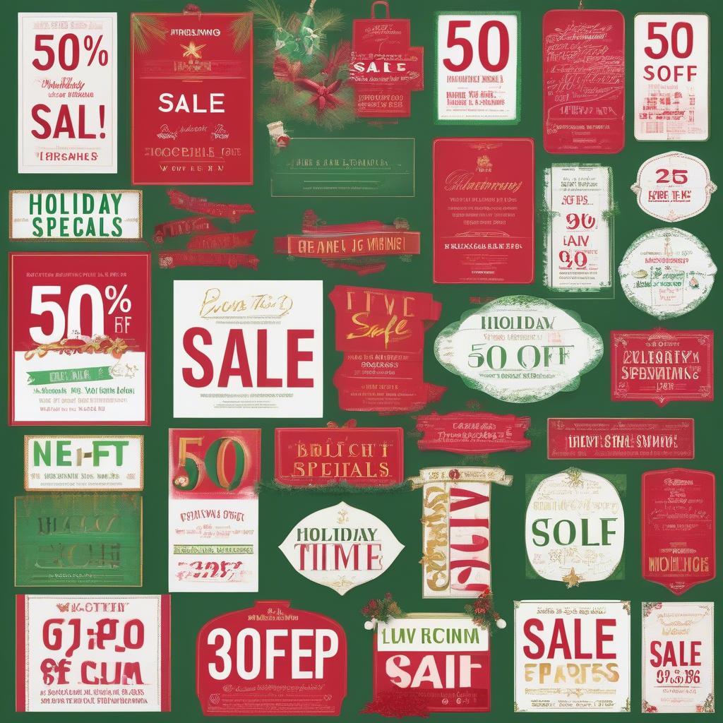 Holiday Sale Sign Design Ideas