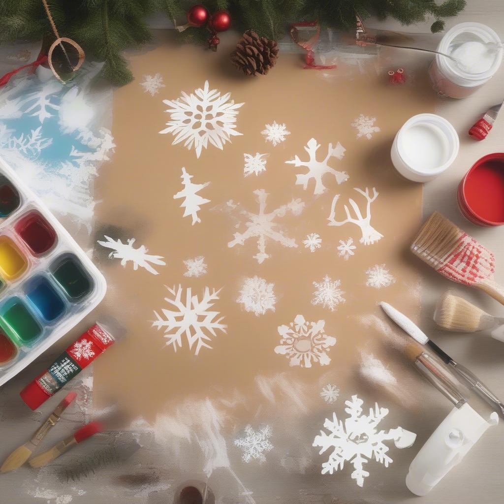 Holiday Stencils for Christmas Decorations