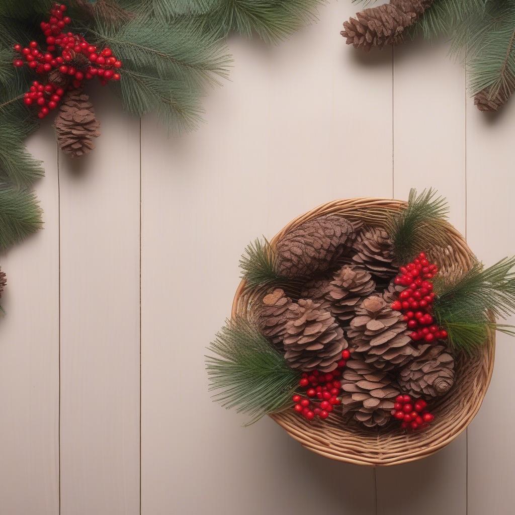 Holiday Wicker and Rattan Basket Decor Ideas