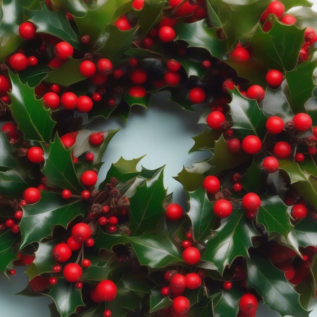 Holly Berries in Christmas Decorations