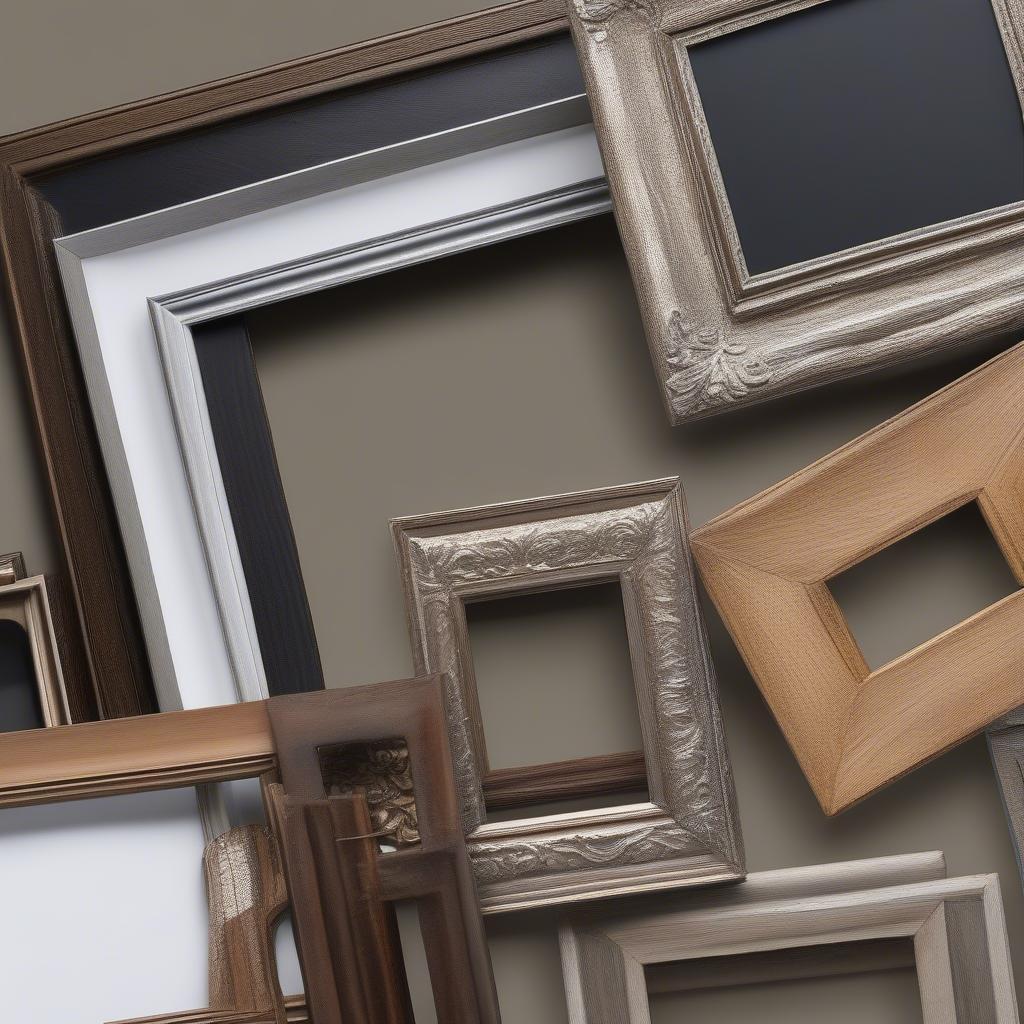 Variety of picture frame styles at Home Depot