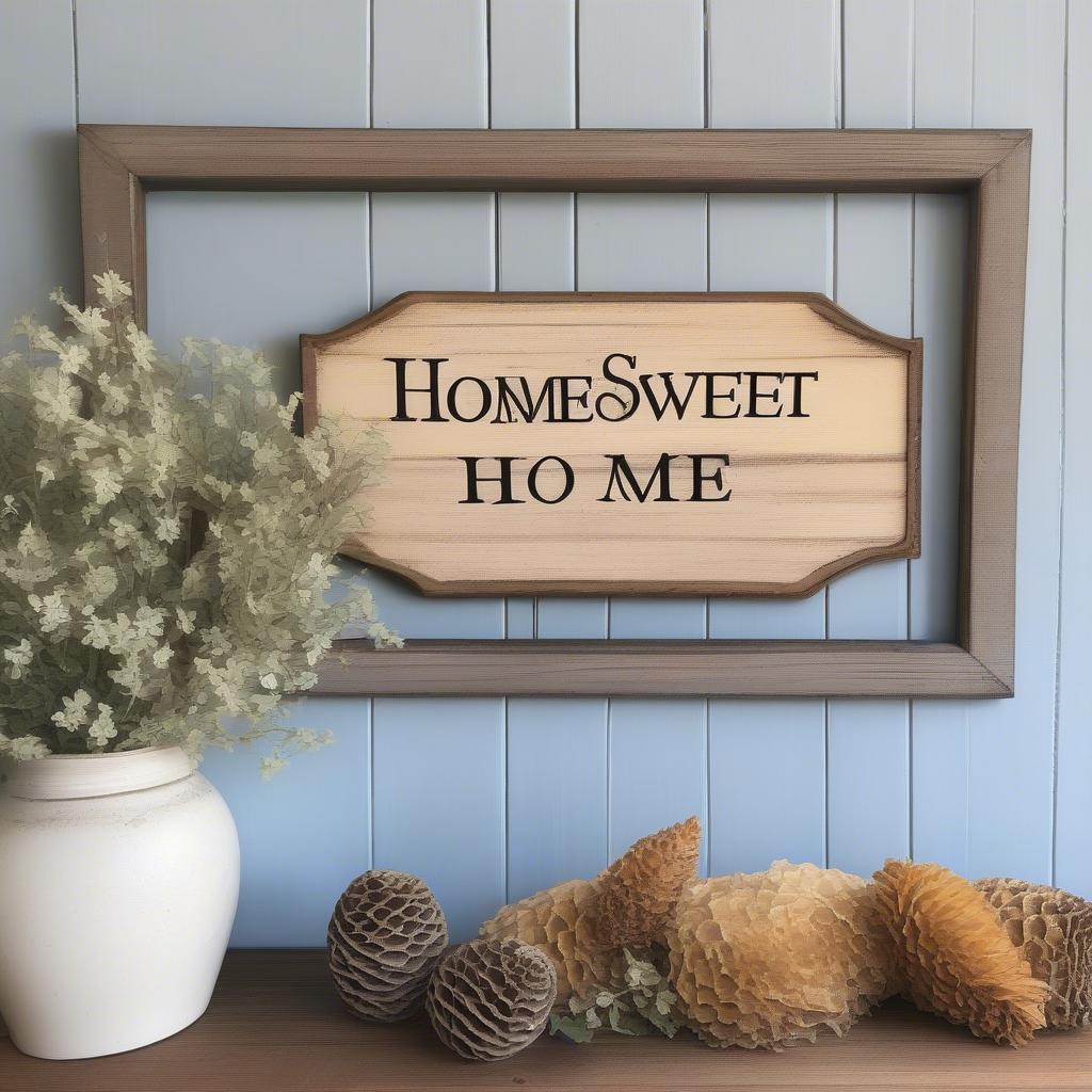 Wooden Home Sweet Home Bee Sign