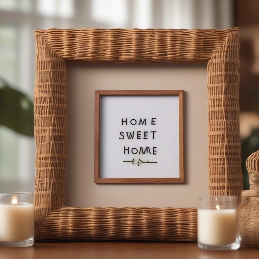 Home Sweet Home Frame with Natural Materials