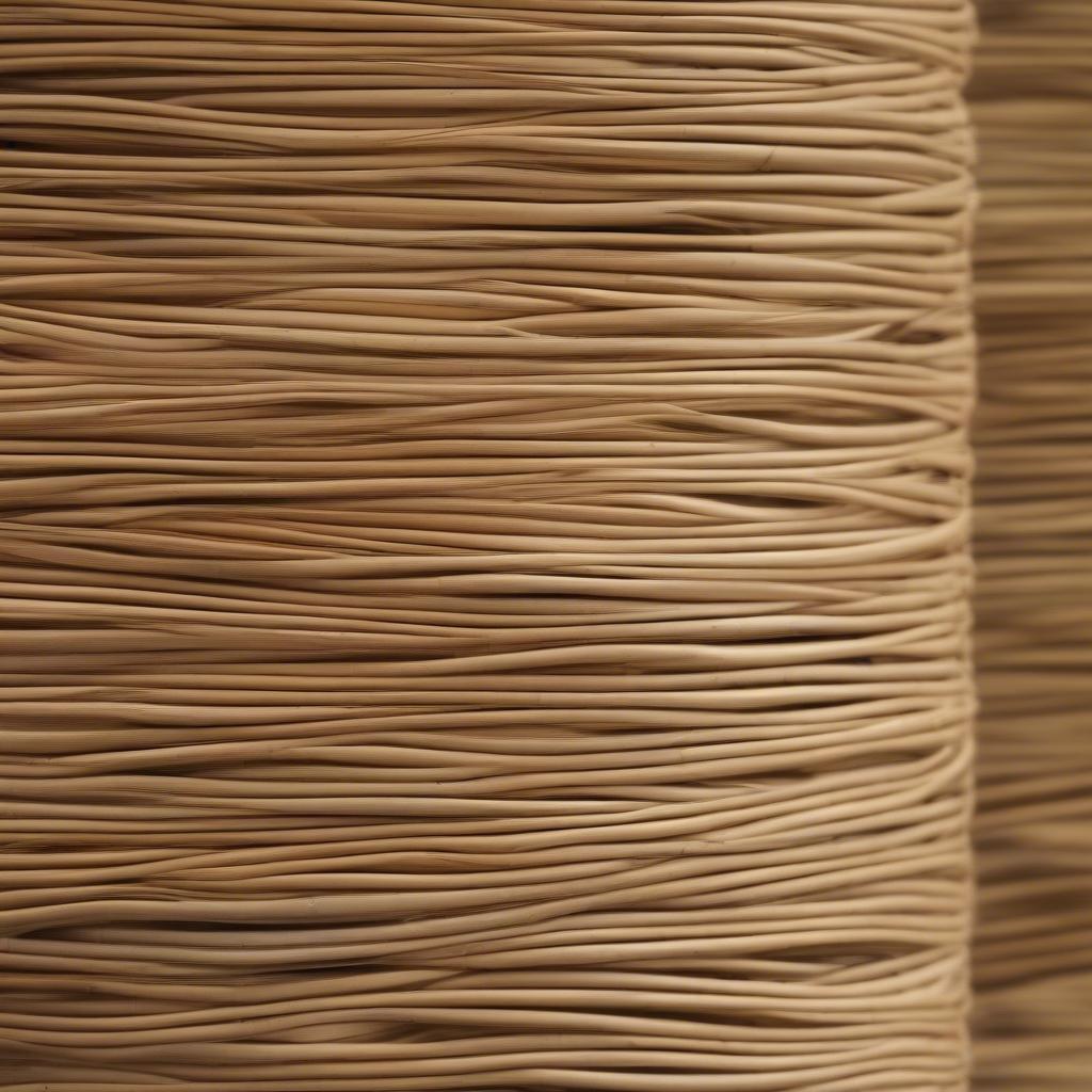 Close-up of rattan and wicker materials in customs inspection photos.