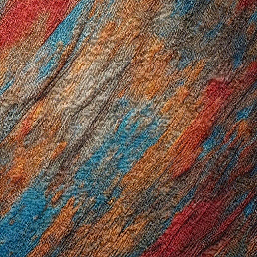 Close-up of an image canvas print showing the texture and vibrant colors