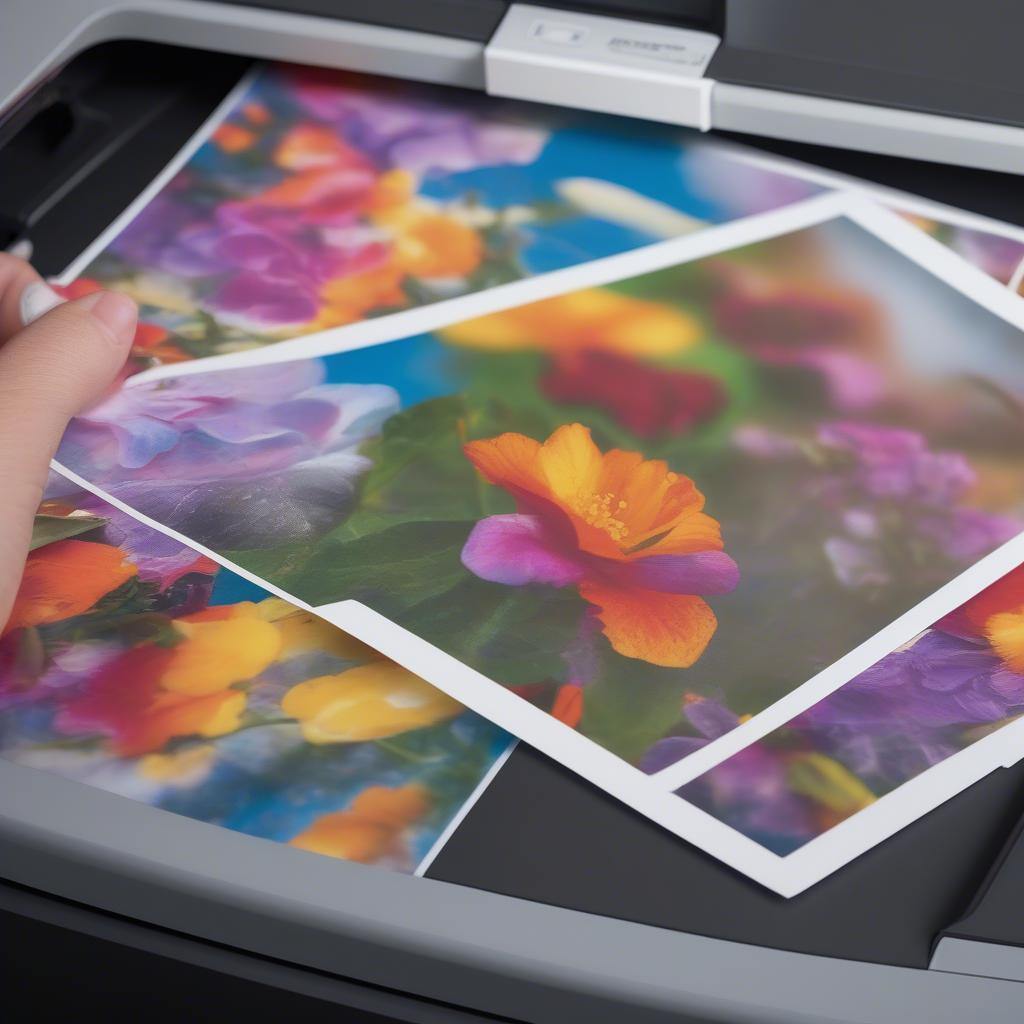 Inkjet printer printing a small, detailed picture