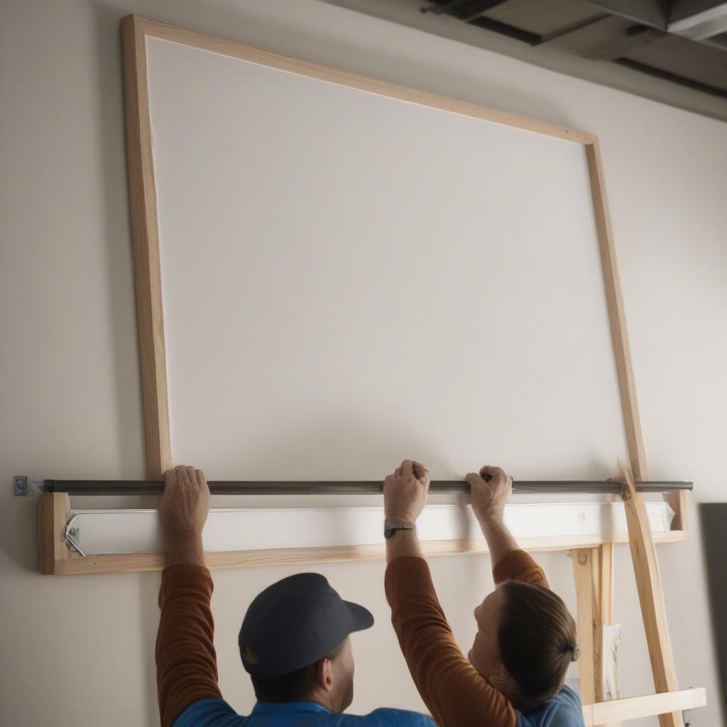 Installing an Extra Large Canvas Frame