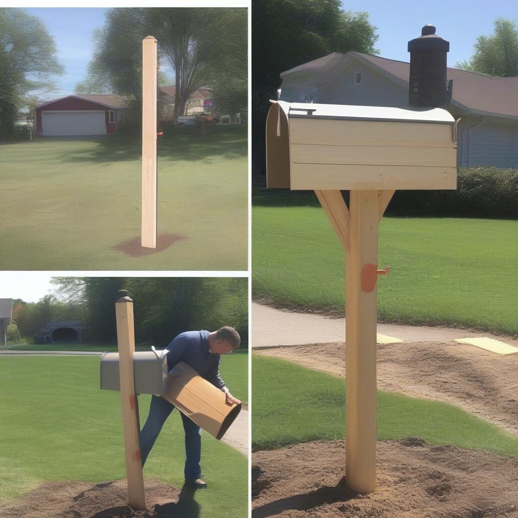 Steps to install a farm style mailbox