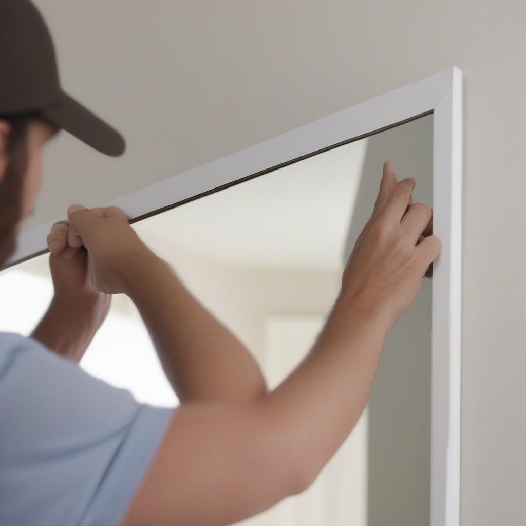 Installing a Hanging Mirror from Home Depot