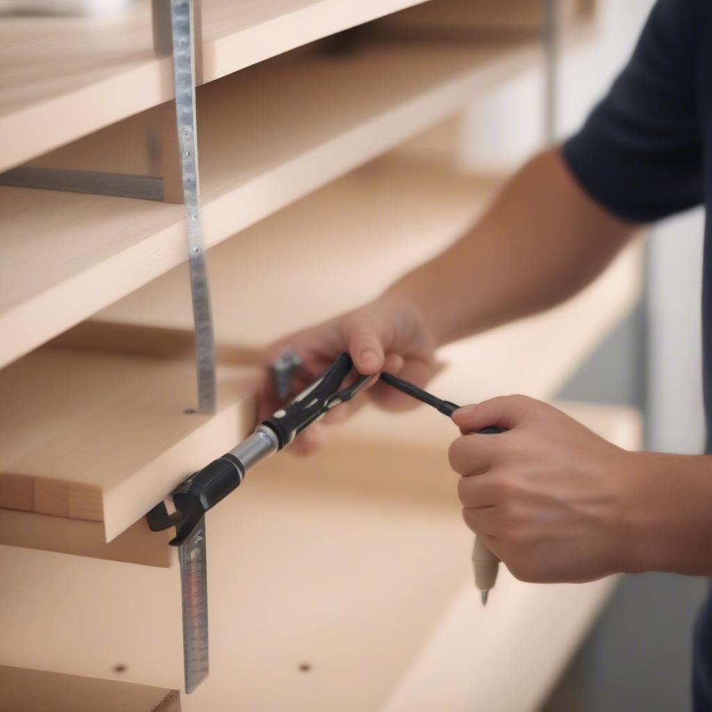 Installing Shelves Hooks