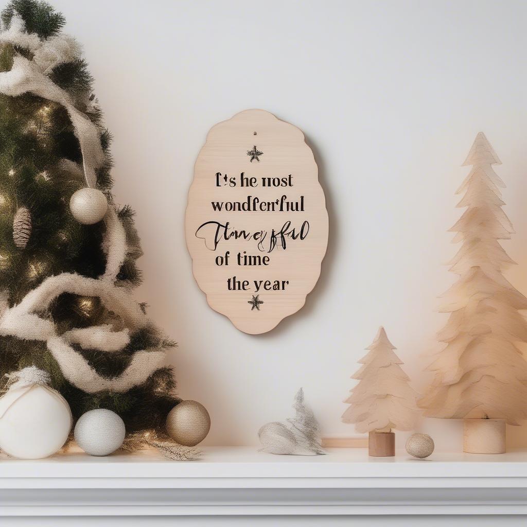 Modern "It's the Most Wonderful Time of the Year" Wood Sign