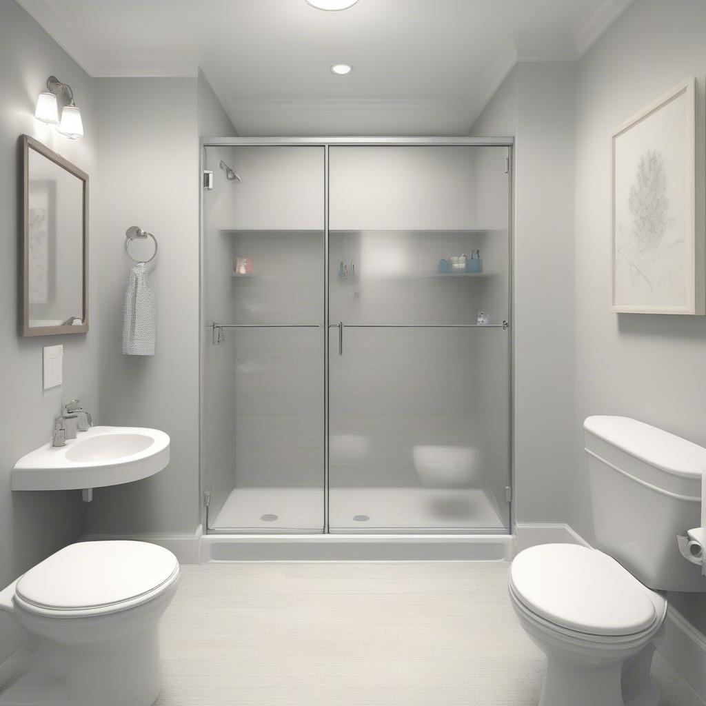 Jack and Jill Bathroom Layout Example