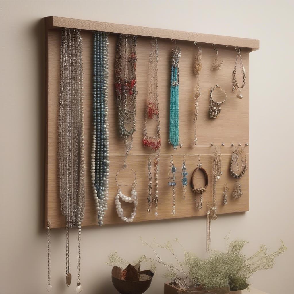 Creative Jewelry Display with Small Hooks