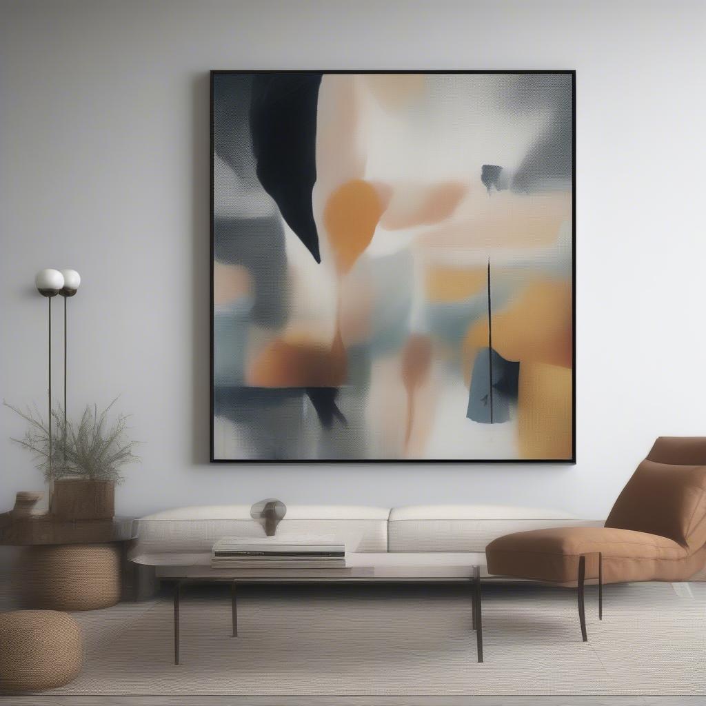 Large canvas with a floating frame