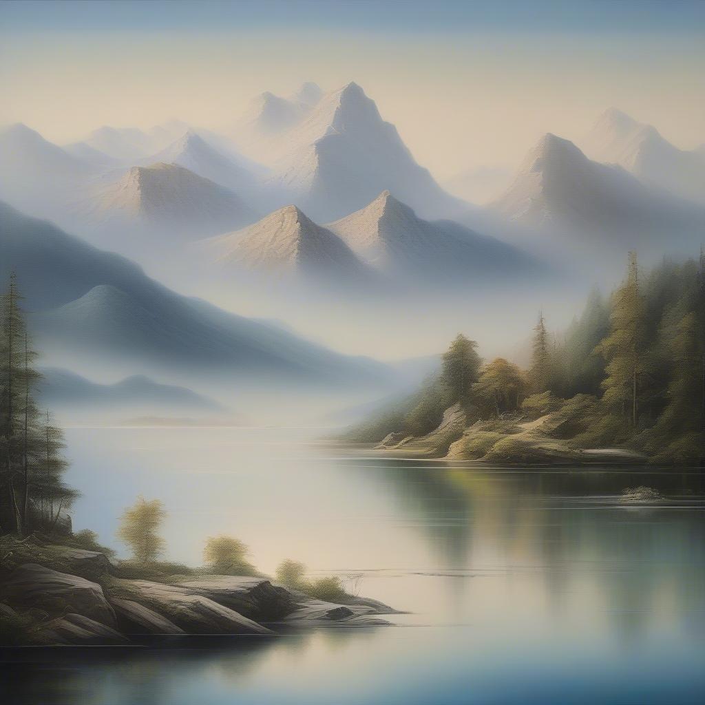 Large Landscape Painting on Canvas