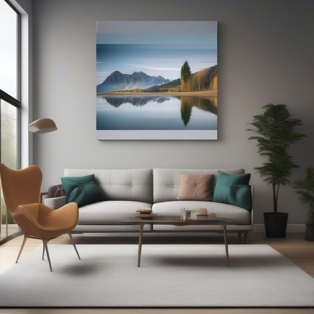 Large Canvas Photo Displayed in a Living Room