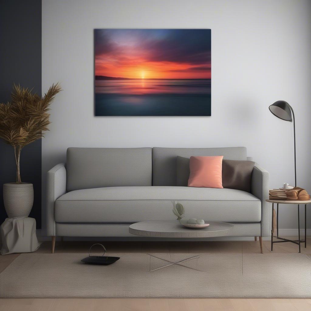 Large Canvas Print in a Living Room