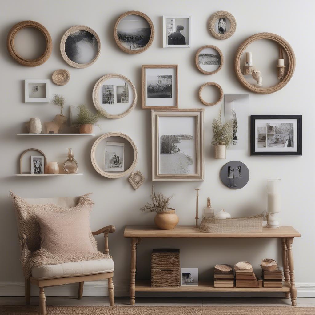 Large Circle Photo Frame Display Ideas