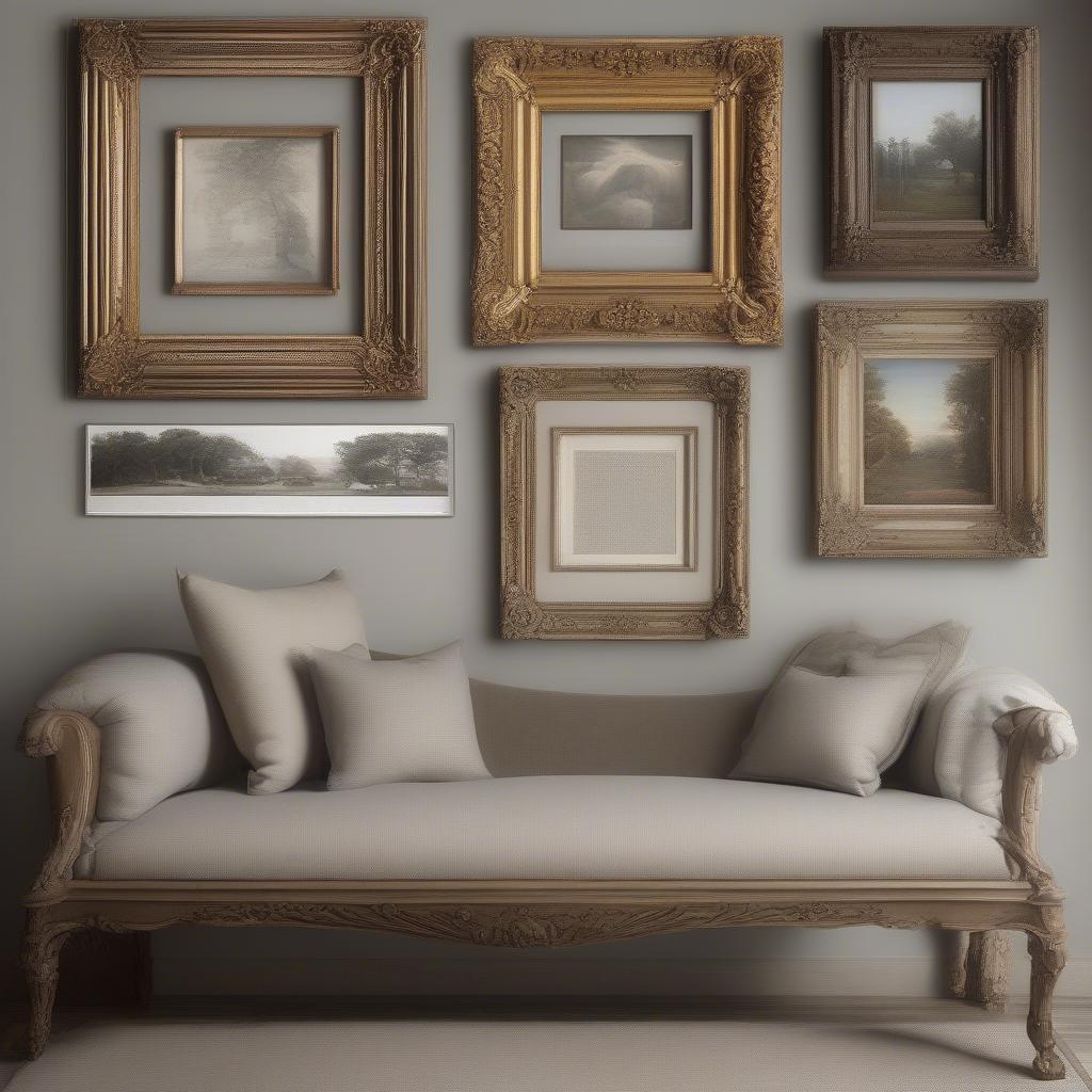 Large Custom Frame Design Ideas: A gallery of diverse frame styles and sizes for inspiration.