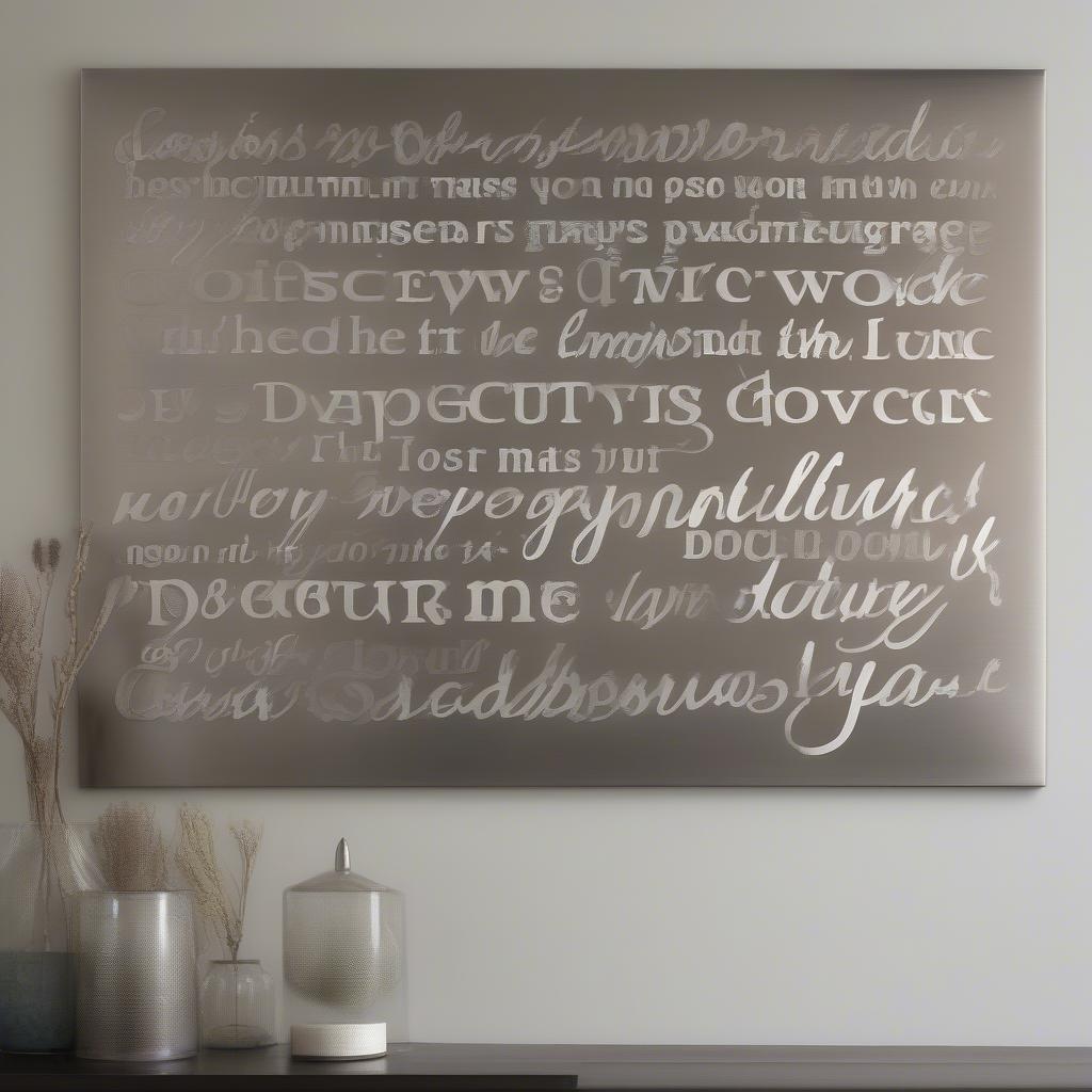 Large Inspirational Metal Wall Art