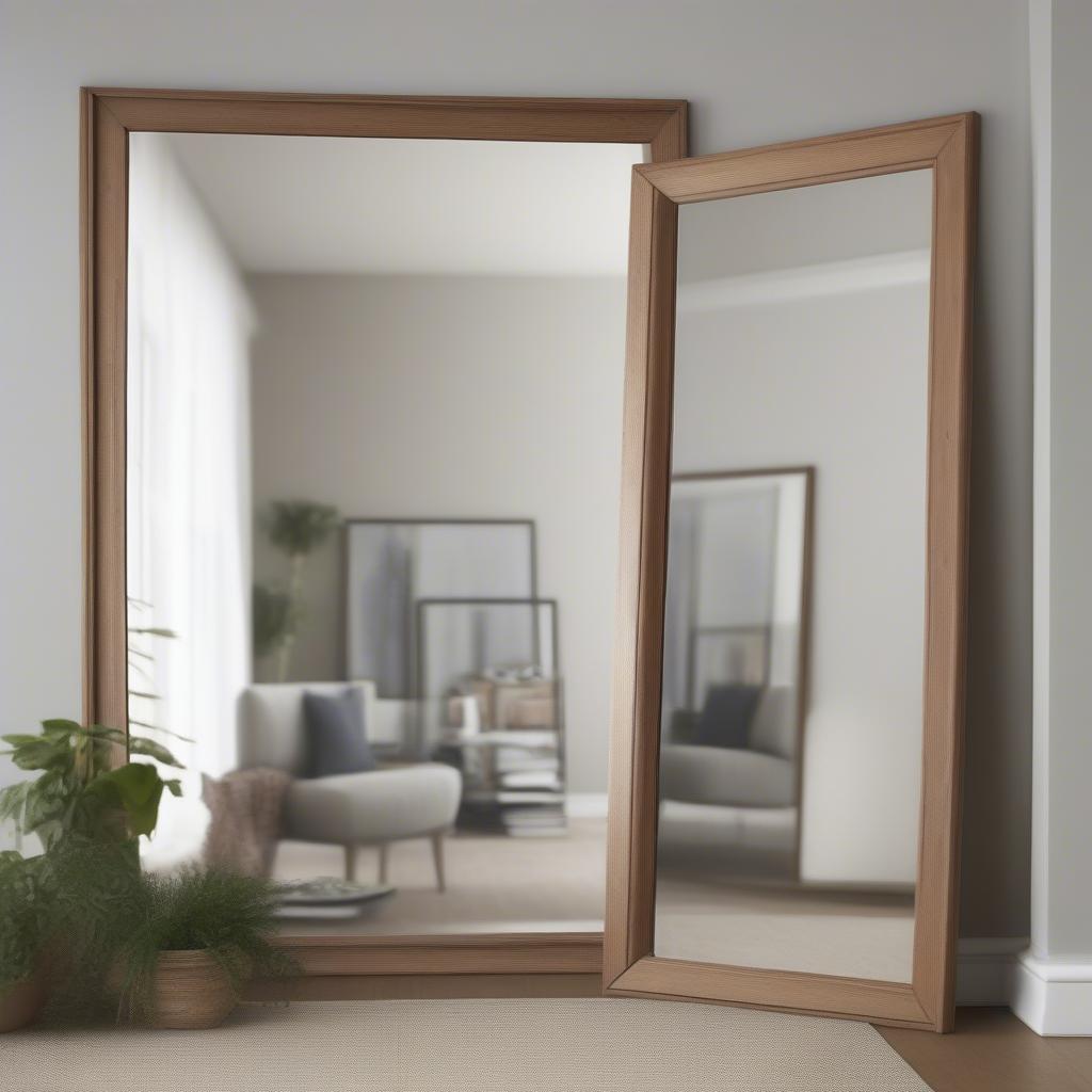 Optimal Placement for Large Mirror Wood Frames