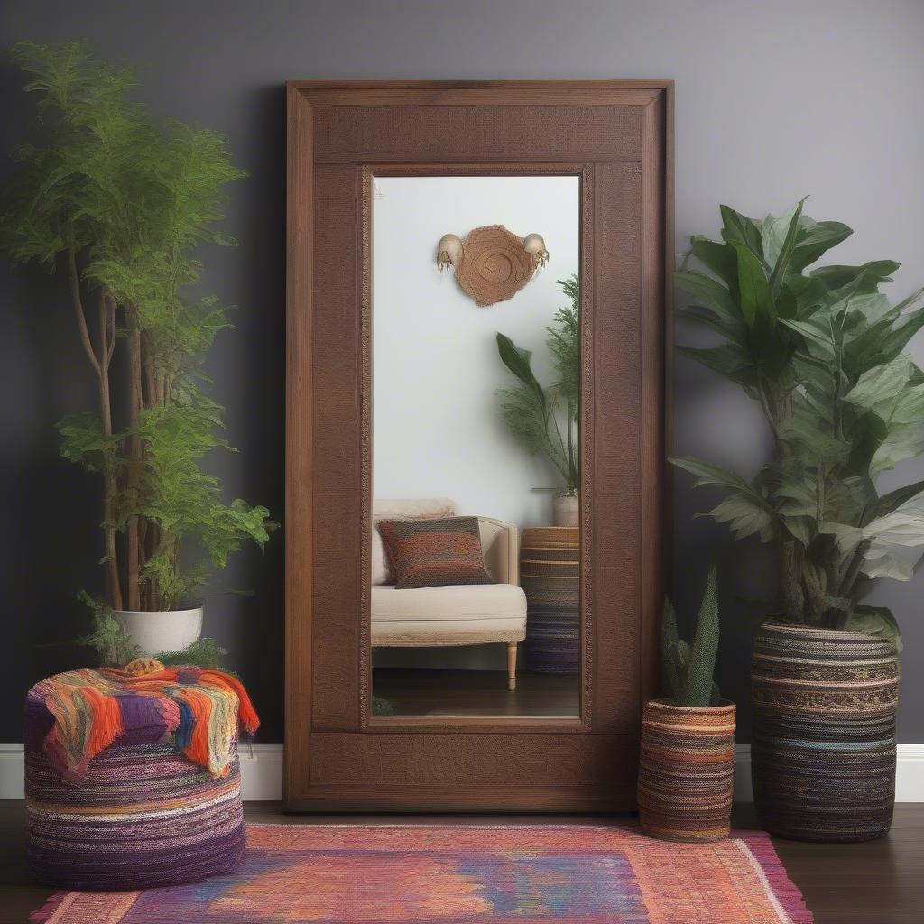 Large Wood Framed Floor Mirror Discount