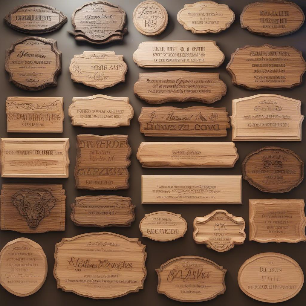 Various Large Wooden Plaques