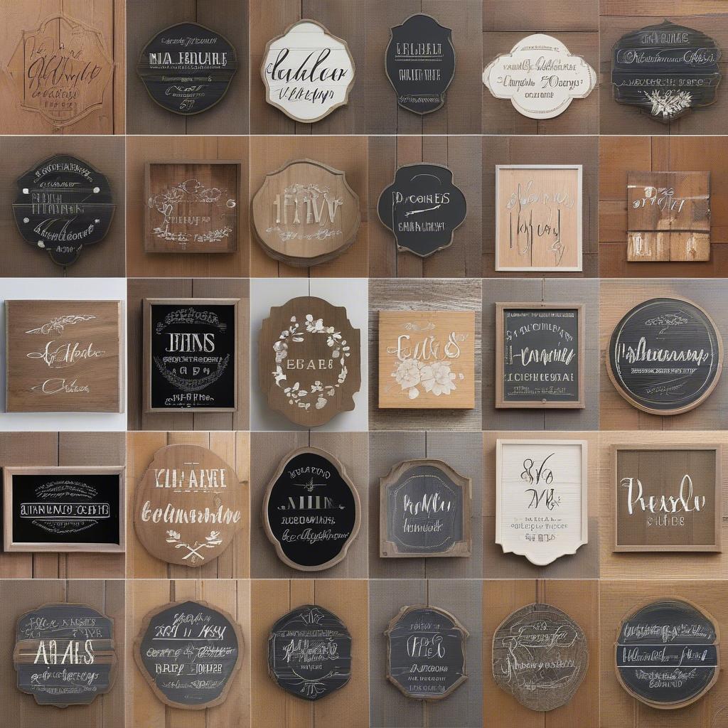 Different Styles of Last Name Wood Signs