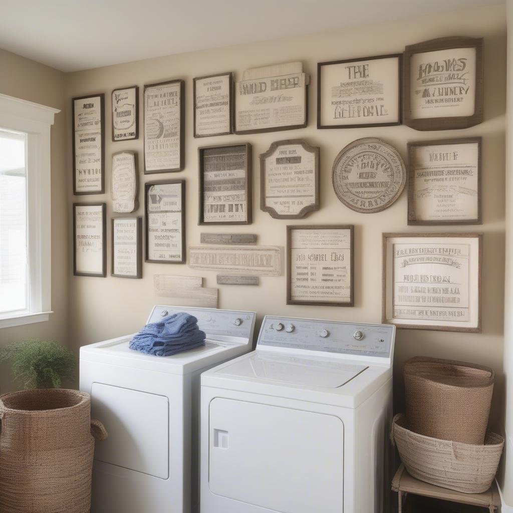 Laundry Decor Signs Gallery Wall