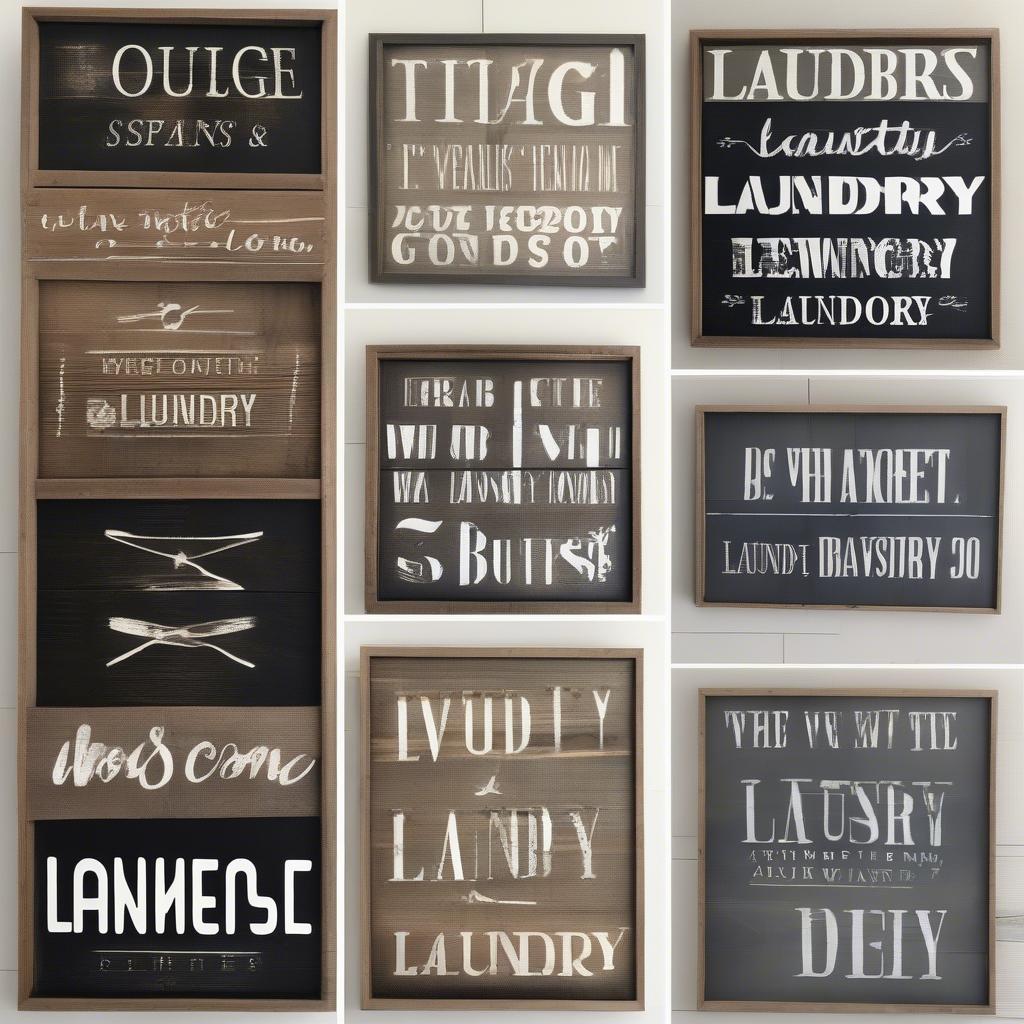 Different Styles of Laundry Wood Signs