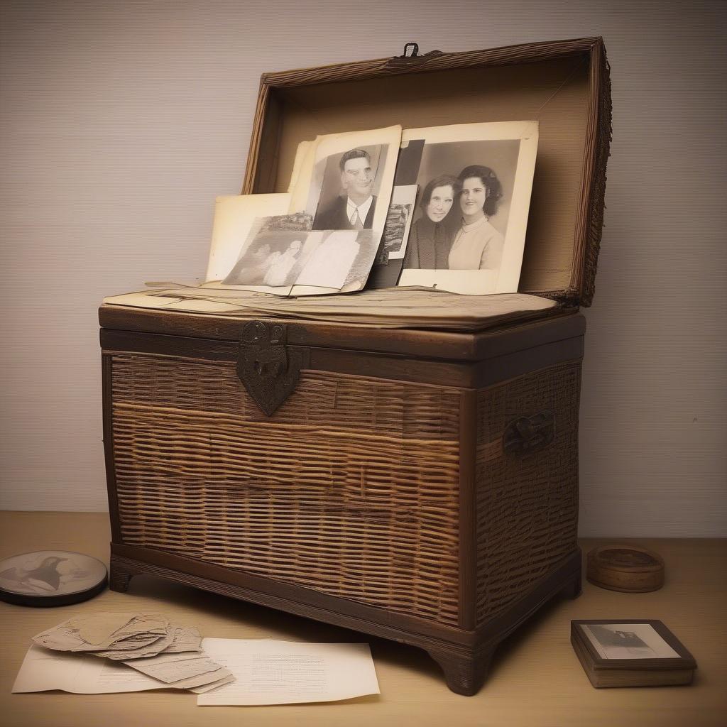 A Legacy of Love: A wicker treasure chest symbolizing the passing down of love through generations.