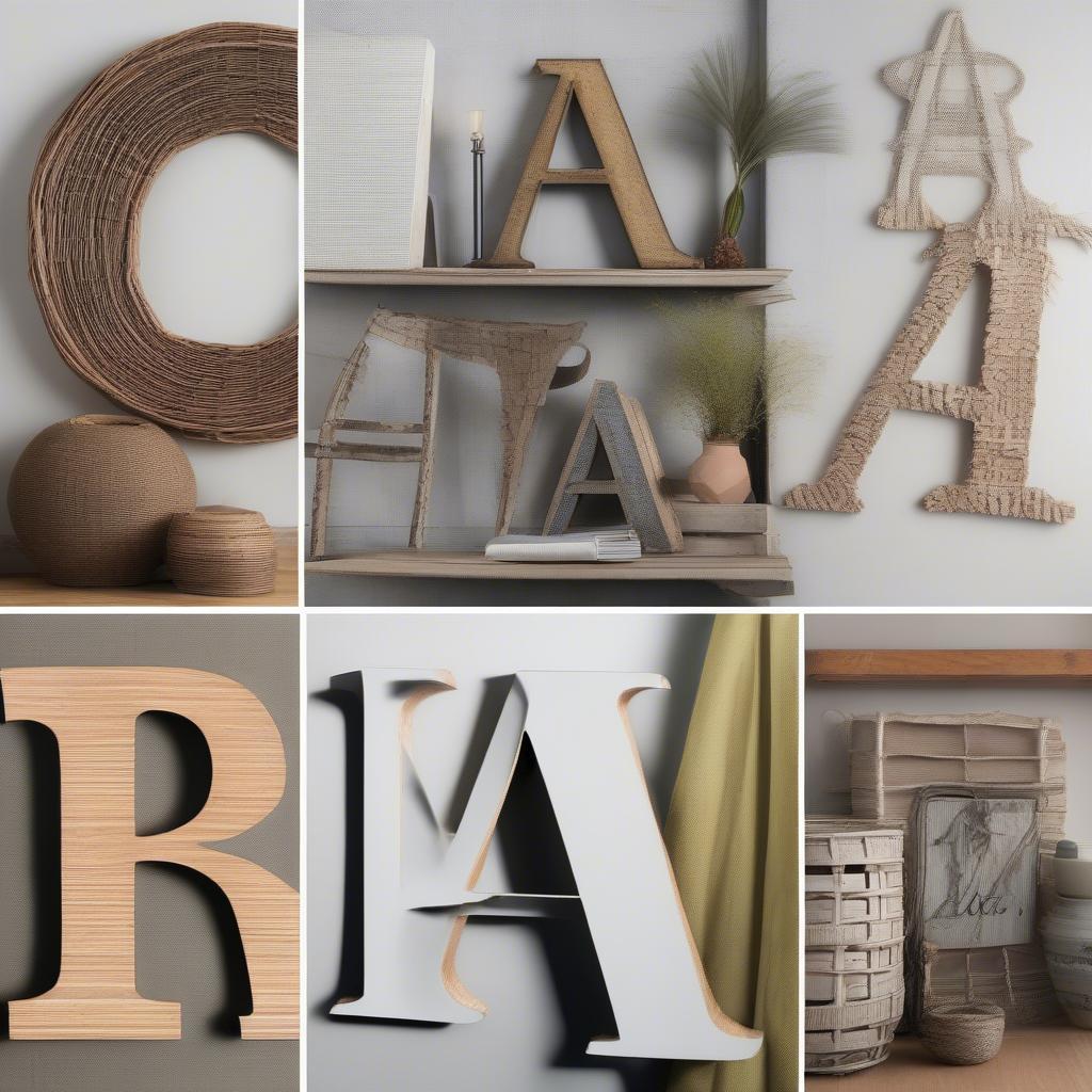 Letter A Wall Decor in Various Styles